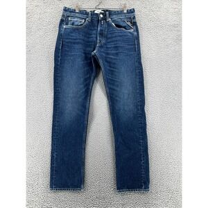 Replay‎ Jeans GROVER Straight Fit Men 32x32 (Actual) Button Fly Dark Wash